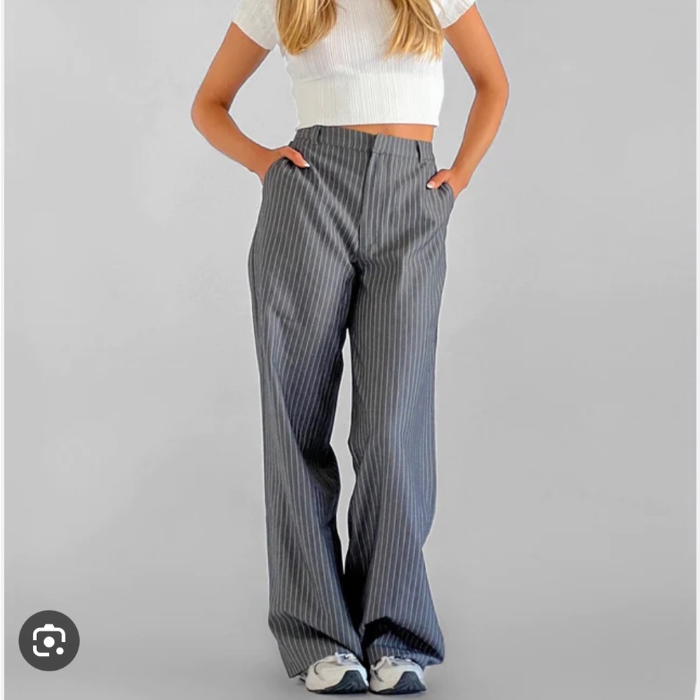 Tiger Mist Grey Pinstripe Pant
